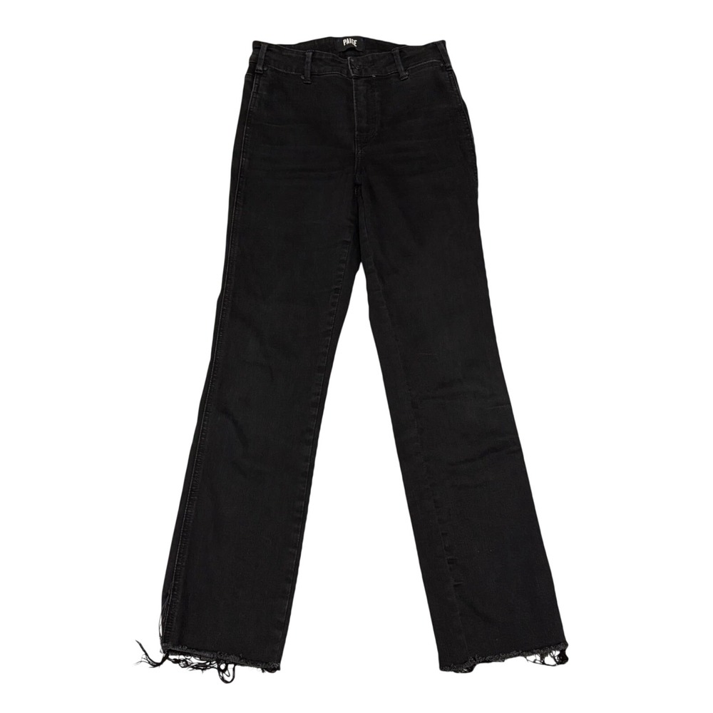 Paige Womens Cindy Straight Leg Raw Hem Jeans 25 Grunge Indie Sleaze Goth Punk